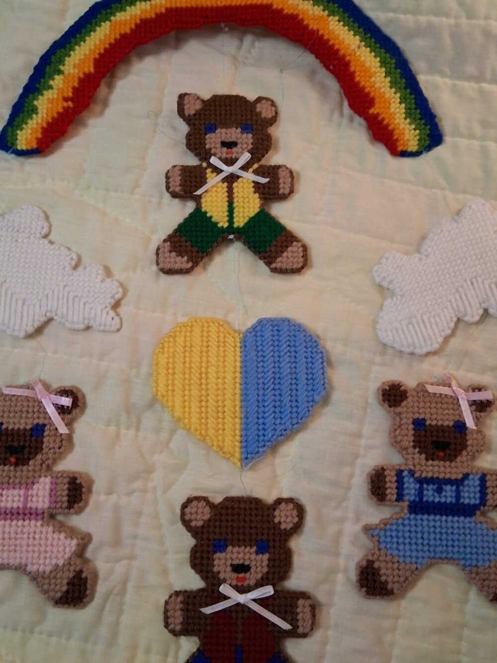 Mobile --Bear/Heart/Rainbow & Clouds Mobile